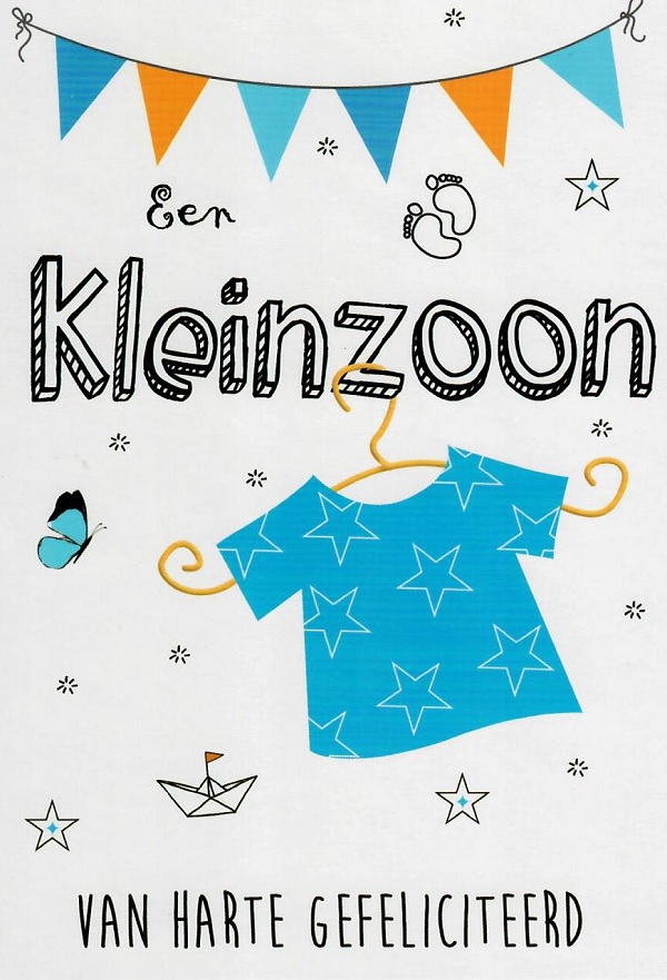 Een kleinzoon! Van harte gefeliciteerd!