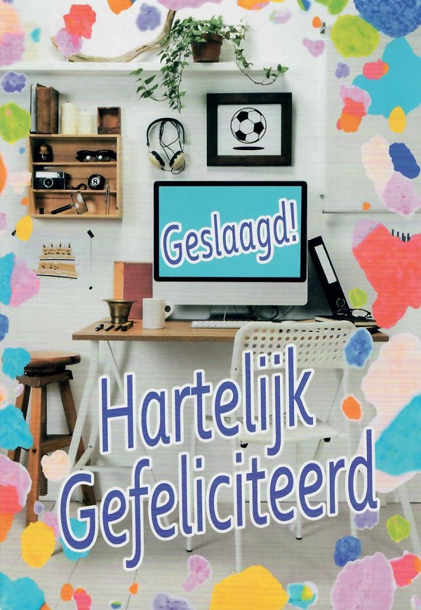 Geslaagd! Gefeliciteerd met je diploma.