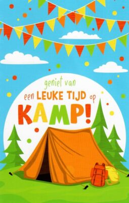 Op kamp! Geniet van een leuke tijd!