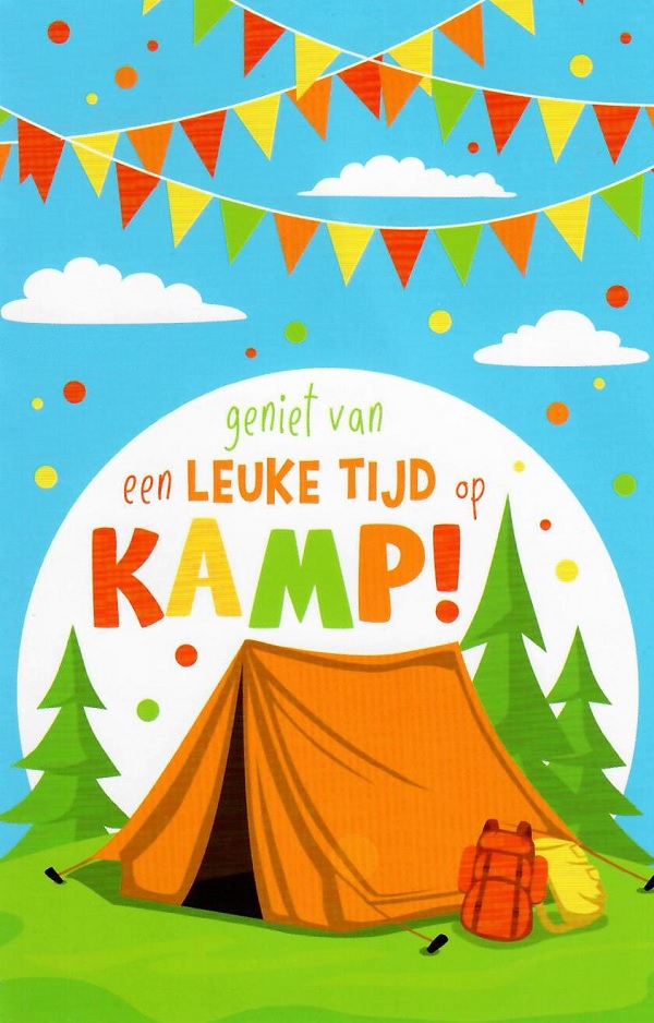 Op kamp! Geniet van een leuke tijd!